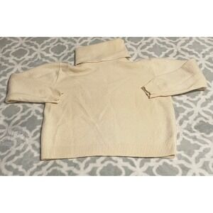 Pendleton 100% Virgin Wool Turtleneck Sweater XL Cream Made in USA Cozy‎ Warm